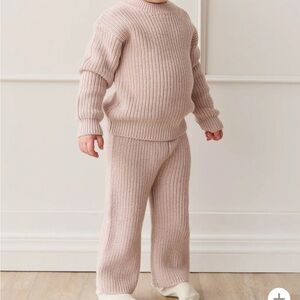 Cozy Morgan knit jumper and pants in old rose Jamie Kay size 1 yr